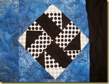 B W block truck quilt