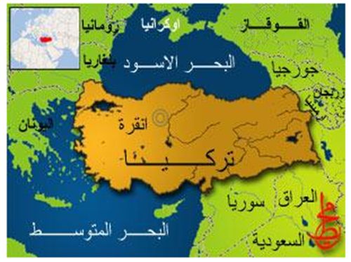 خريطة تركيا بالعربي