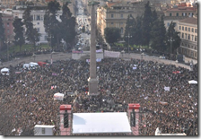 La manifestazione delle donne a Piazza del Popolo