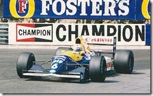 Riccardo Patrese al volante della Williams-Renault nel gran premio di Monaco del 1991