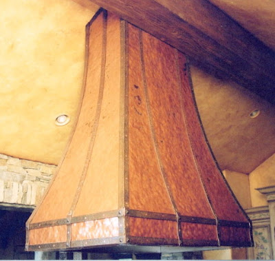 Kitchen Island Hoods on Custom Copper Kitchen Island Hood   French Curve Style   Hammered