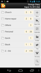 Screenshot Journal - Orange Diary Pro v1.72