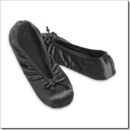 isotoner ballet slippers black