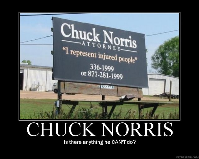 chuck norris motivational poster