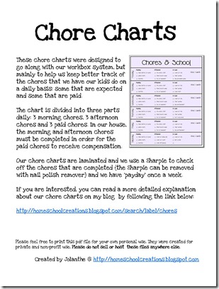 Dave Ramsey Chore Chart Printable