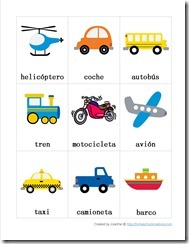 Transportation Preschool Pack Part 1 SPANISH 1
