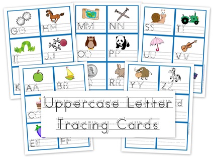 Uppercase Letter Cards Collage