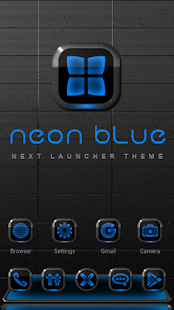 NEON BLUE Next Launcher Theme(圖1)-速報App