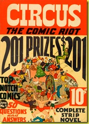 cartoon circus on cover of 1938 circus the comic riot 