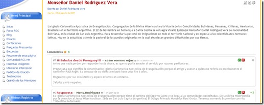 El falso Mons Daniel Rodriguez Vera de RRCC