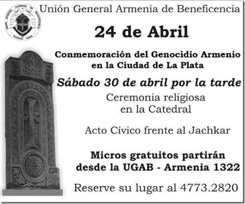 UGAB Acto Armenio en La Plata