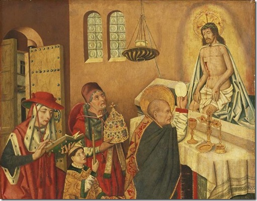 Misa de San Gregorio-oleo- Miguel Ximénez-año 1500