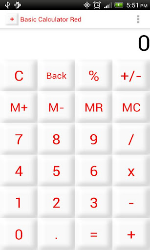 Basic Calculator Red
