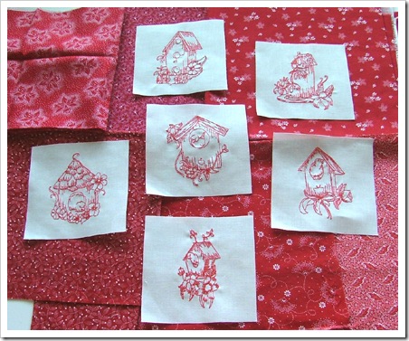 redwork set of 6