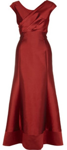 lela Rose scarlet gown
