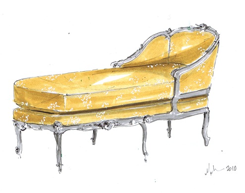 french chaise dwg