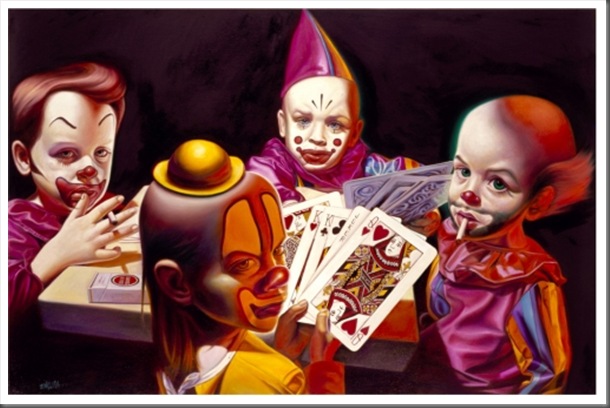 pintura__Ron-English-2006-Clown-Kids-Playing-Poker_jpg_w500