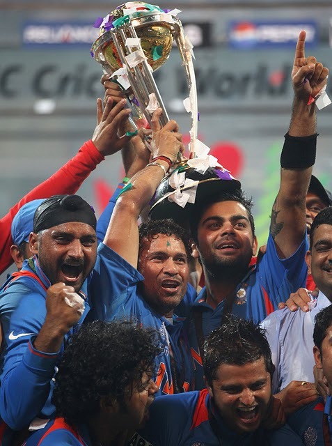 [In his sixth attempt, Sachin Tendulkar gets his hands on a World Cup, India v Sri Lanka, final, World Cup 2011, Mumbai, April 2, 2011[3].jpg]