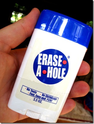 erase a hole stick