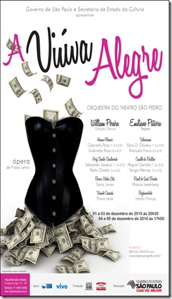 Viúva Alegre - cartaz da peça