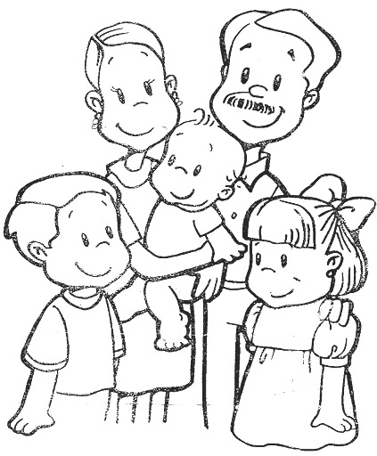 La Familia Dibujos Para Colorear De La Familia