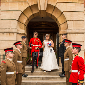 Military Guard Of Honour by Simon Trott - Wedding Bride & Groom