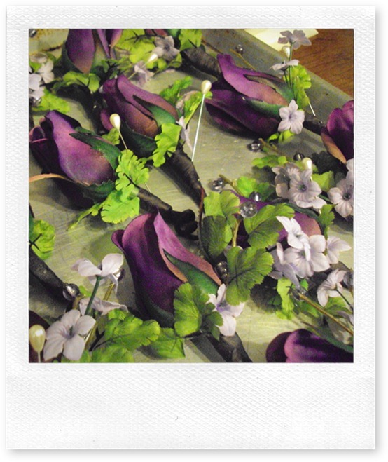 purple rose boutinneire