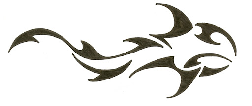 shark tattoo designs. Tribal Shark Tattoo Design 1