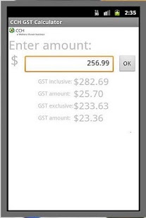 Free CCH GST Calculator APK for PC