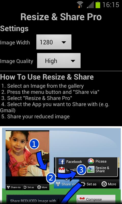 Resize and Share Pro Screen 2