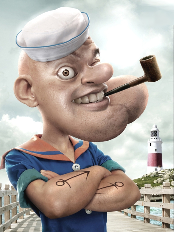 popeye in real life 4 Extreme Popeye characters in real life