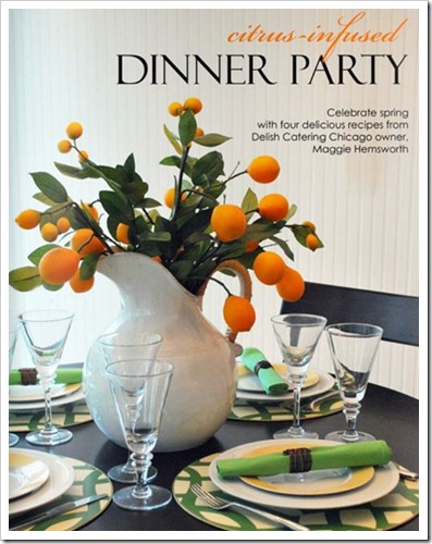 citrus infused dinner party