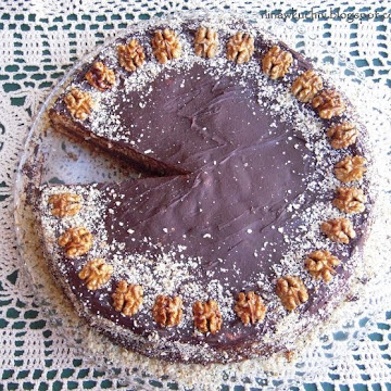 Tort orzechowy z kremem czekoladowym, przedwojenny - Czytaj więcej »