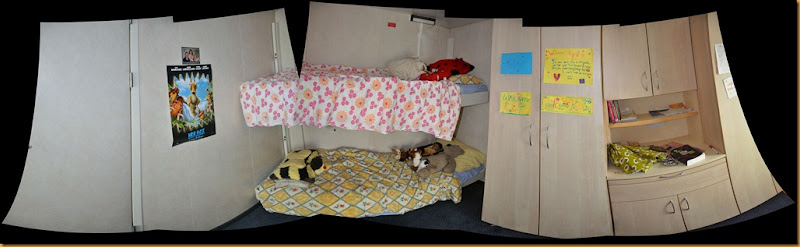 girls' bedroom stitched