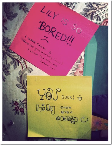 Lily's doodling on my wall