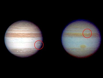 impactos na superfície de Júpiter