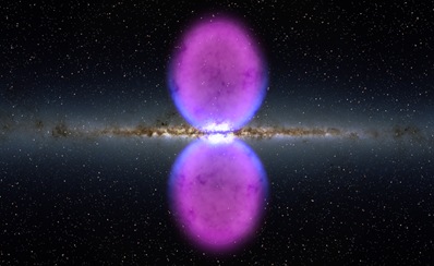 ilustração de bolhas de raios gama