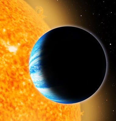ilustração do exoplaneta Qatar-1b