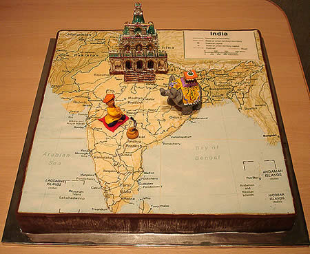 Indian Map Cake