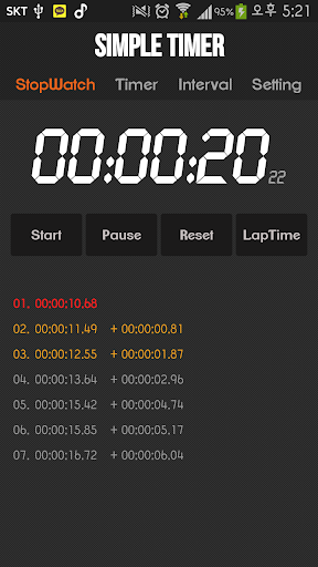 Simple Stopwatch Interval