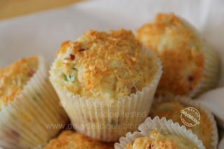 dailydelicious: Ham and Spring Onion Muffin: For your lazy Sunday brunch!