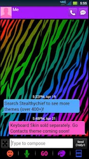 How to get GO SMS Rainbow Zebra Theme lastet apk for android