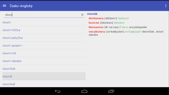 Lastest Anglicko-Český slovník VALENTA APK for Android