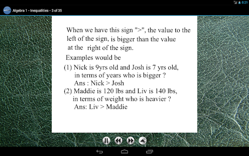 Algebra 1 - INEQUALITIES Screenshots 5