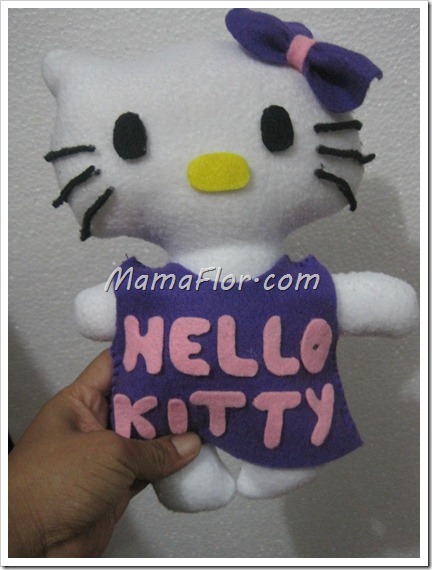 Como hacer una Hello Kitty de Fieltro ¡SIN MOLDES! - Manualidades MamaFlor