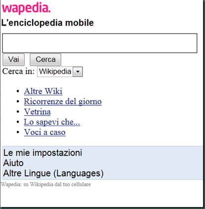 wikipedia sul cellulare