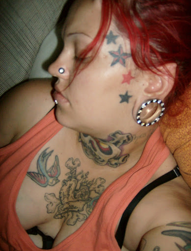 Star Tattoos on Women Face