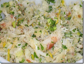 crab and leek pasta filling