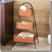 csn3-Tier Rattan Basket Storage Shelf