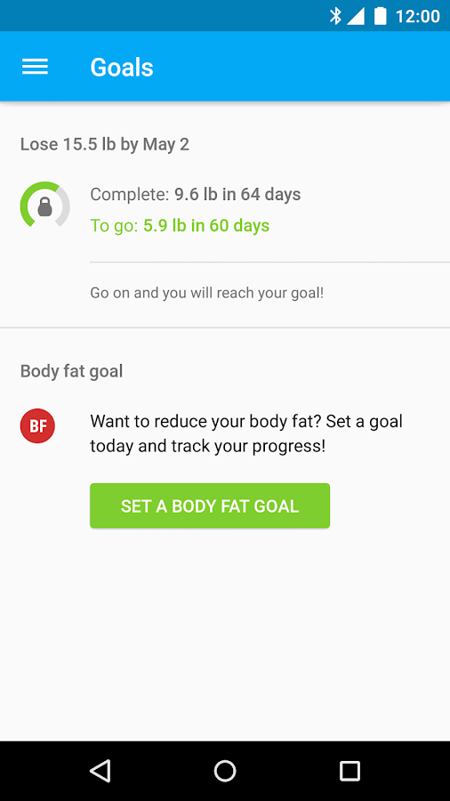    Runtastic Libra Weight Tracker- screenshot  